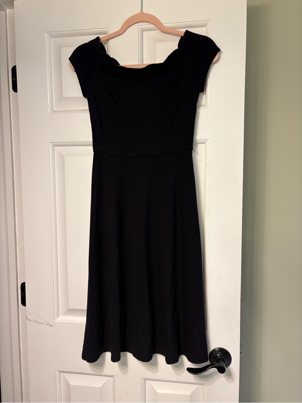 Loft Black Fit-and-Flare Dress